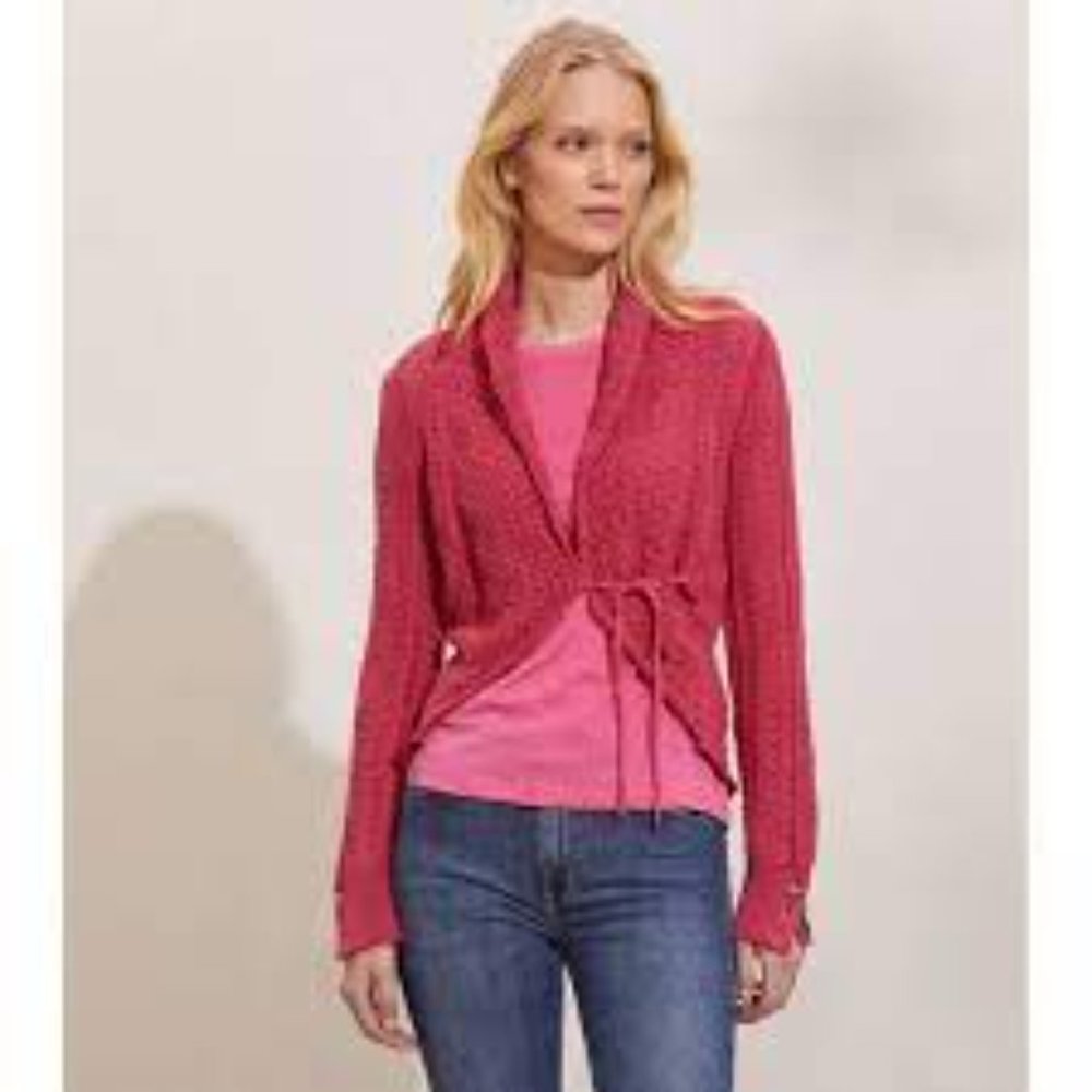 Gorgeous Pointelle Pink Zinnia Cardigan from Odd Molly, Size M, NWT